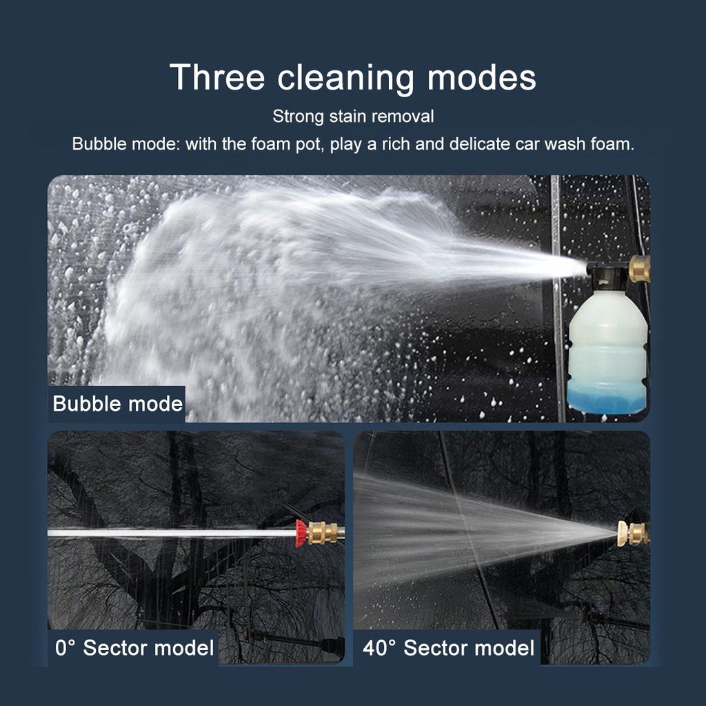 30Bar Cordless Electric High Pressure Washer 15000mAh Rechargeable Auto Car Washing Spray Gun Water Gun for 18V Battery