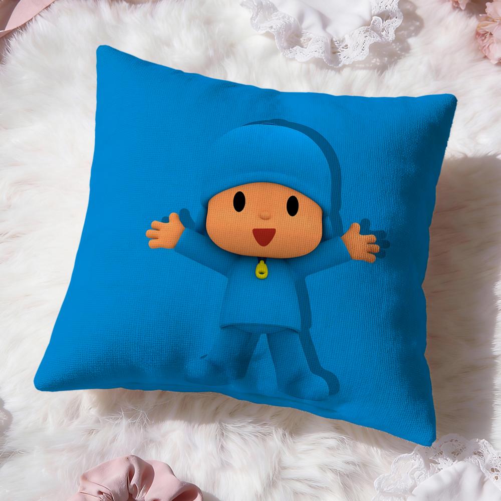 Urocza kreskówka P-Pocoyo Poszewka na poduszkę Premium Comfort Dwustronna Poszewka na poduszkę - Wzór Dwa w Jednym do Każdego Pomieszczenia i Wnętrza Samochodu
