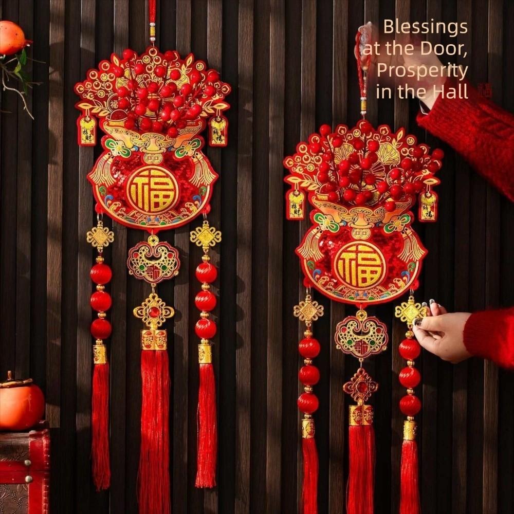 Red New Year Gold Hanging Ornament Luck Large Fu Character Door Hanging Spring Festival Decorations Props
