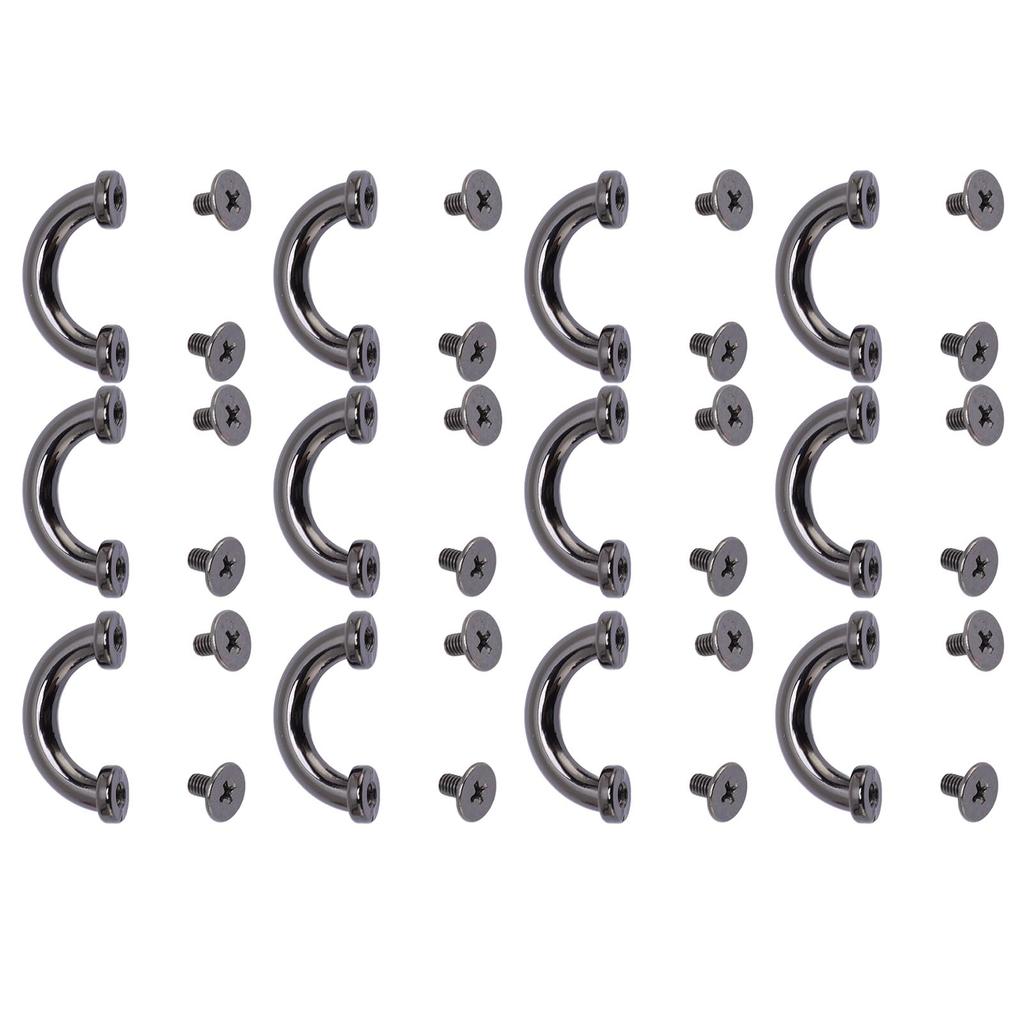 12 Set U Rings Metal Buckle Arch Bridge Handbag Connector Bag Strap Hangers Hardware Accessories