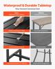 Outdoor Bar Table, 160 X 37.5 Cm Patio Bar Table, Waterproof Top & Sturdy Metal Frame, Rectangle Counter Height Dining Tables, Outdoor Furniture for