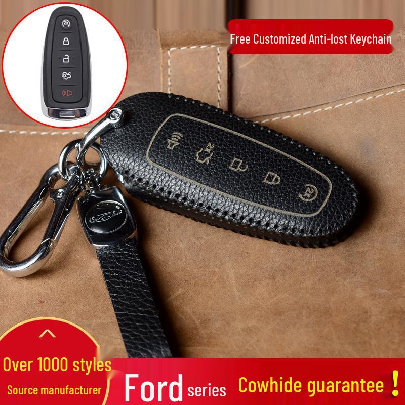 Genuine Leather Key Cover for Ford Edge/Explorer