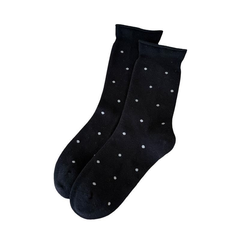 Women's Autumn and Winter New Polka Dot Curled College Wind Tube Pile Cotton Socks