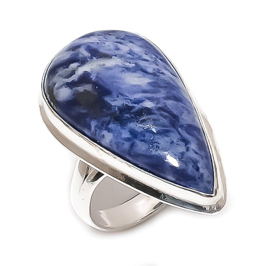 

Содалит Драгоценный камень Серебро 925 пробы Ювелирное изделие Кольцо Размер 7
