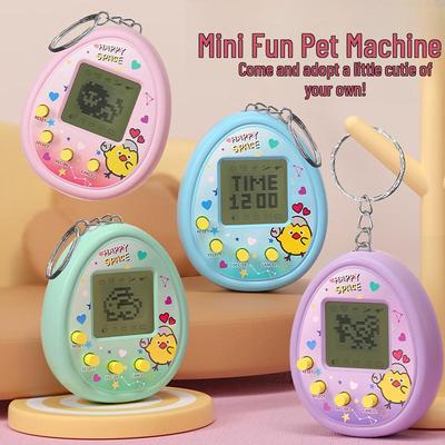 Portachiavi portatile con mini console di gioco per animali domestici virtuali