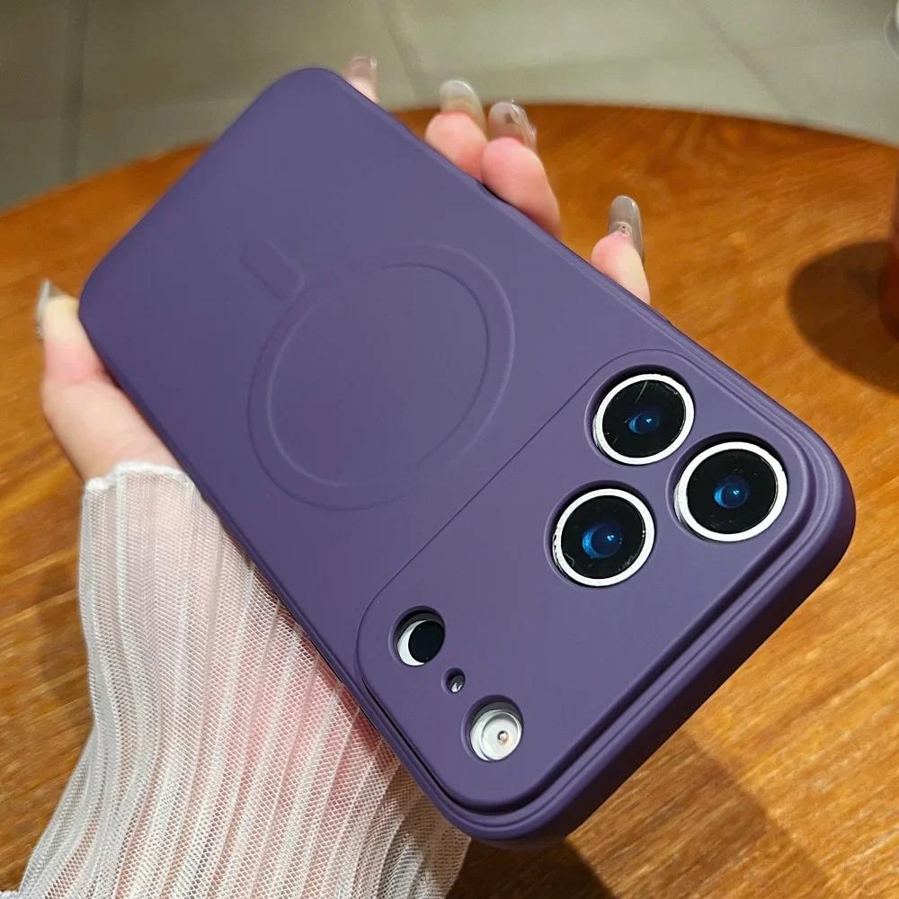 Flüssigsilikon Magnetische Magsafe Hülle Für iPhone 17 Air 16 15 14 13 12 11 Pro Max Plus 13 Mini Kabelloses Laden Stoßfeste Abdeckung