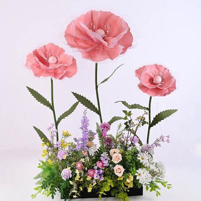 Fashion 50cm Wedding Road Flower Large Flower DIY Photography Props Simulation Reusable Flower Branch Garden