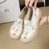 Spring new cloth shoes women's breathable lightweight non-slip single shoes fashionable versatile one-pedal mother shoes