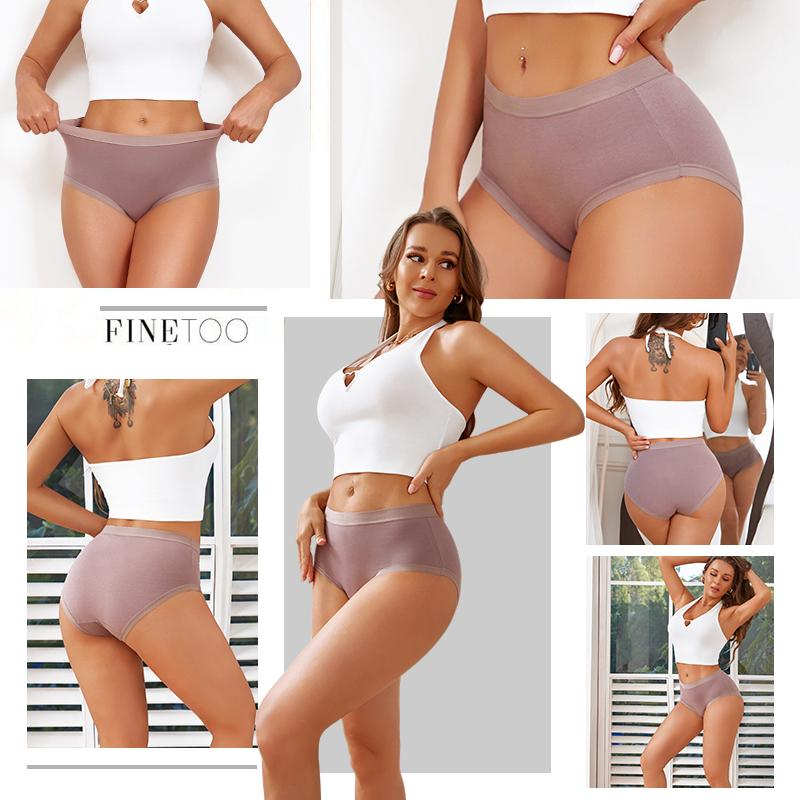 3Pcs/Set High Waist Underwear Cotton Panties Women Body Strips Underpants Plus Size Girls Briefs Female Lingerie Pantys