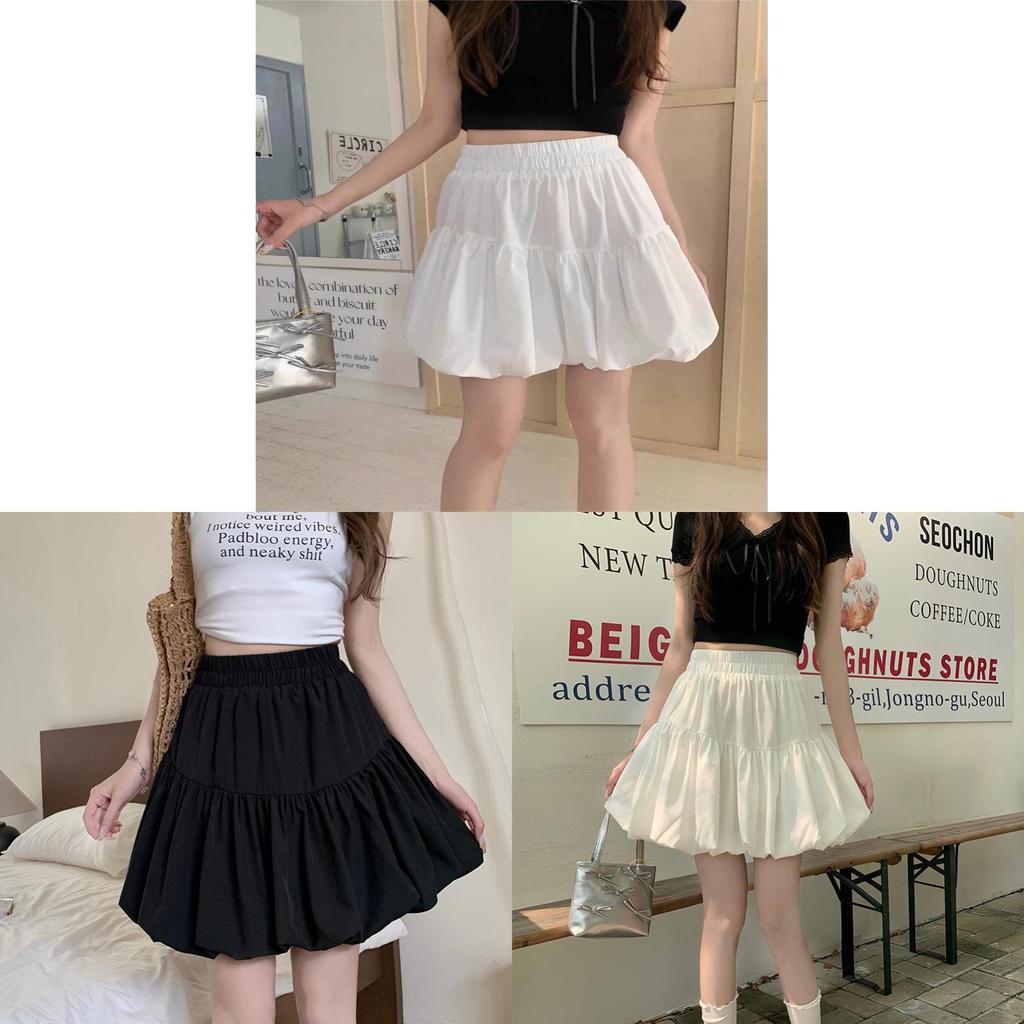 Summer Plus Size Aline Skirt With Pleated Design For Casual Wear