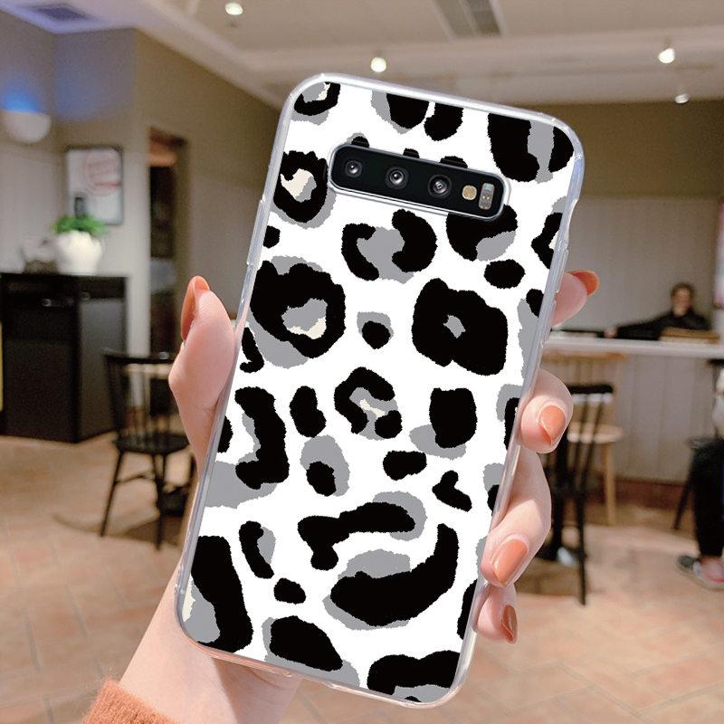 Clear Case For Samsung Galaxy S10 S10E S 10 Plus S9 S20 FE S20 10 Plus Lite Leopard Soft TPU Shell Silicone for Samsung S10+