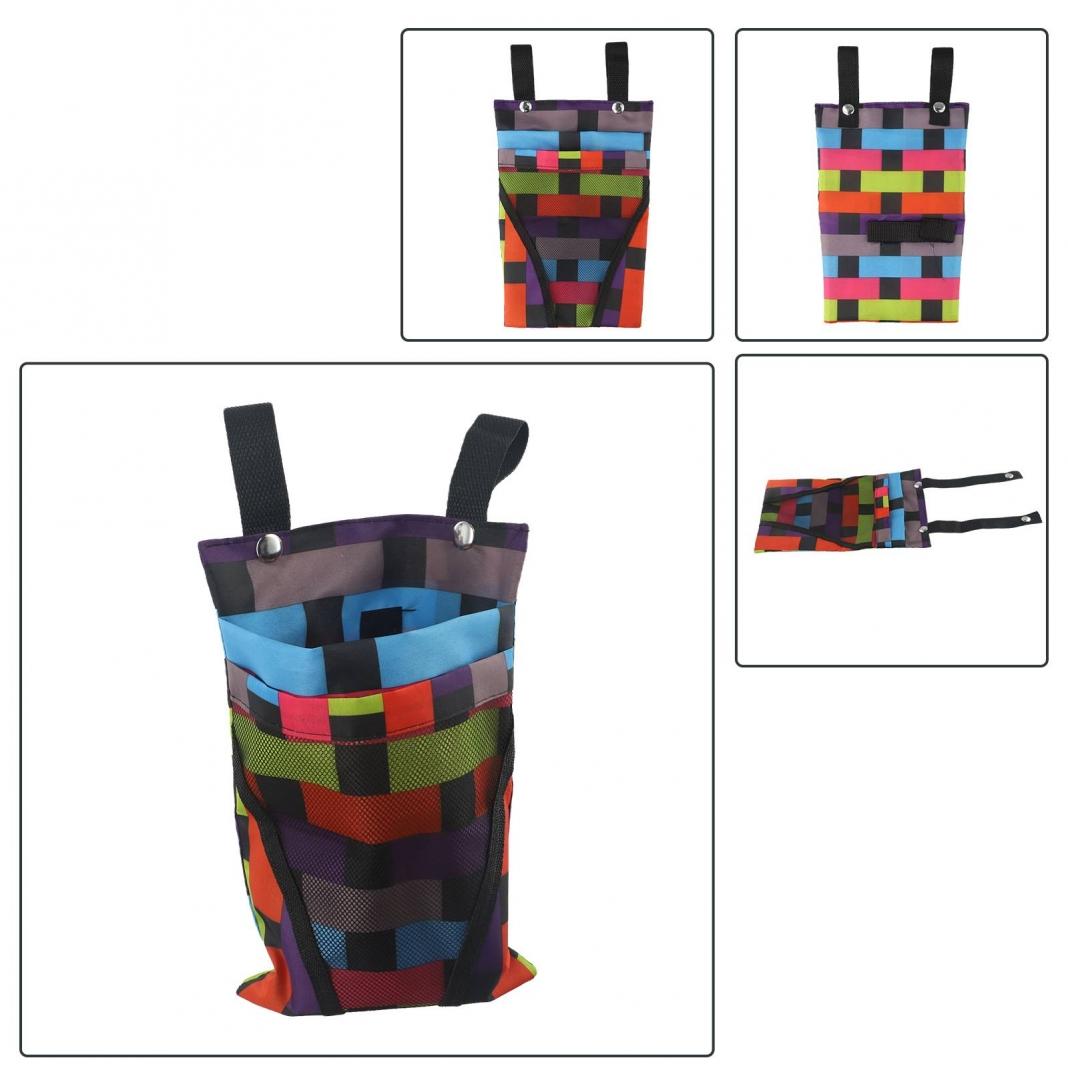 

Bike Basket Storage Bag Work On Bikes Canvas Detachable белый