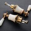 Rose Gold Bathroom Gold Faucet basin faucet Brass Jade widespread faucet Tap luxury Basin Mixer Hot Cold shower room sink Faucet