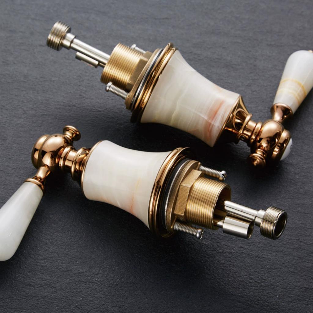 Rose Gold Bathroom Gold Faucet basin faucet Brass Jade widespread faucet Tap luxury Basin Mixer Hot Cold shower room sink Faucet