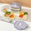 Portable Compartment Plastic Bento Box Microwave Safe Leak-proof Divided Lunch Box Stackable Food Container For School Picnic