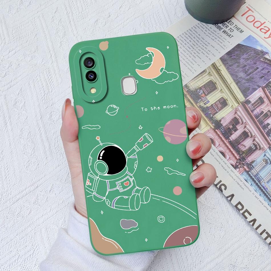 Case For Samsung Galaxy A30 A30S Artistic Style Soft Smooth Liquid Silicone Camera Protective Back Cover For Samsung A30S Funda