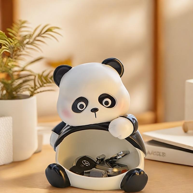1pc Panda-Shaped Resin Key Holder, Multi-Purpose Large Capacity Storage Box for Keys,Cards, Jewelry,Indoor/Outdoor Decor for Living Room,Entryway Desk