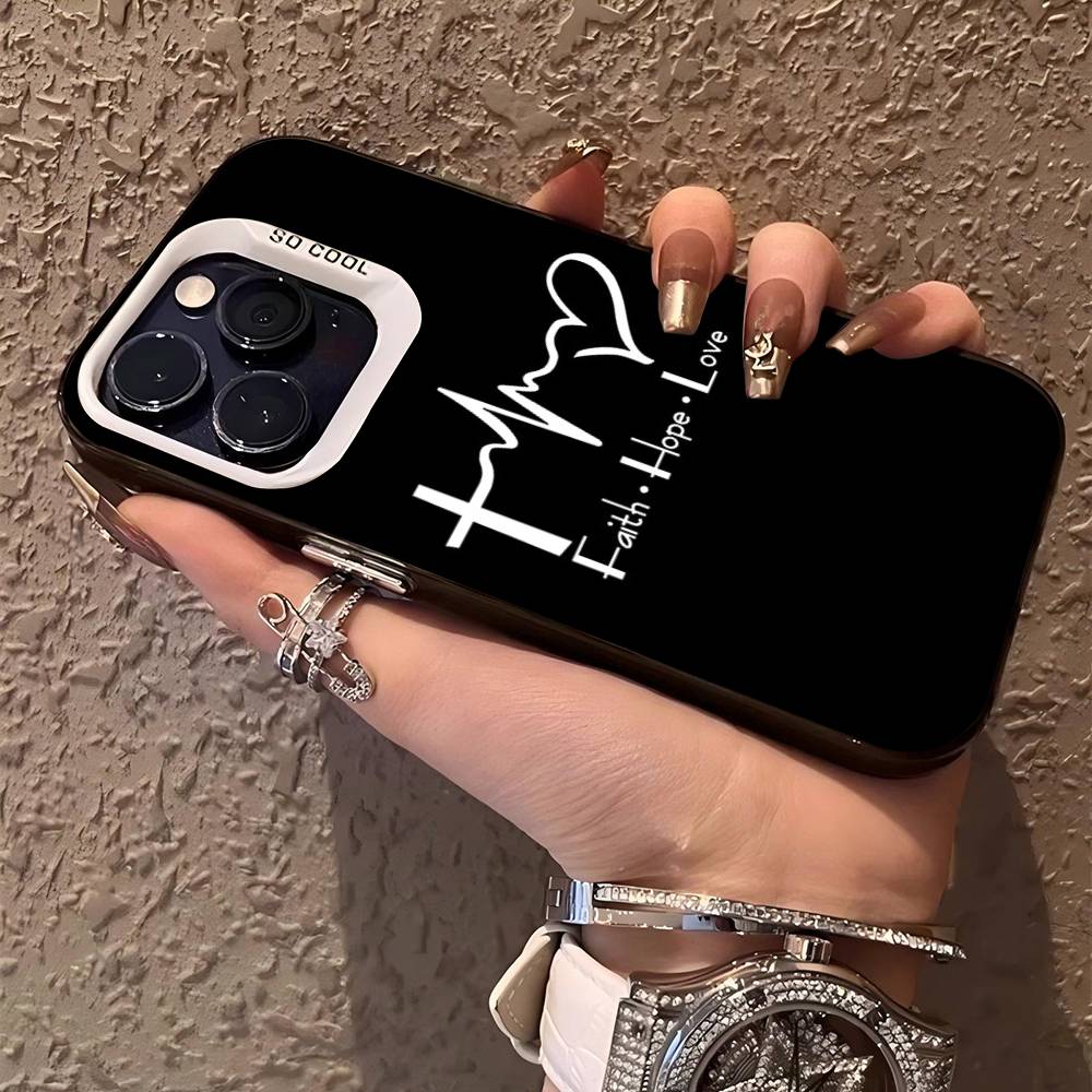 Verse Of The Christian Bible Jesus For Iphone 15 14 13 Plus 17 16 12 11 Pro Max Matte Colored Silver Luxury Phone Cover