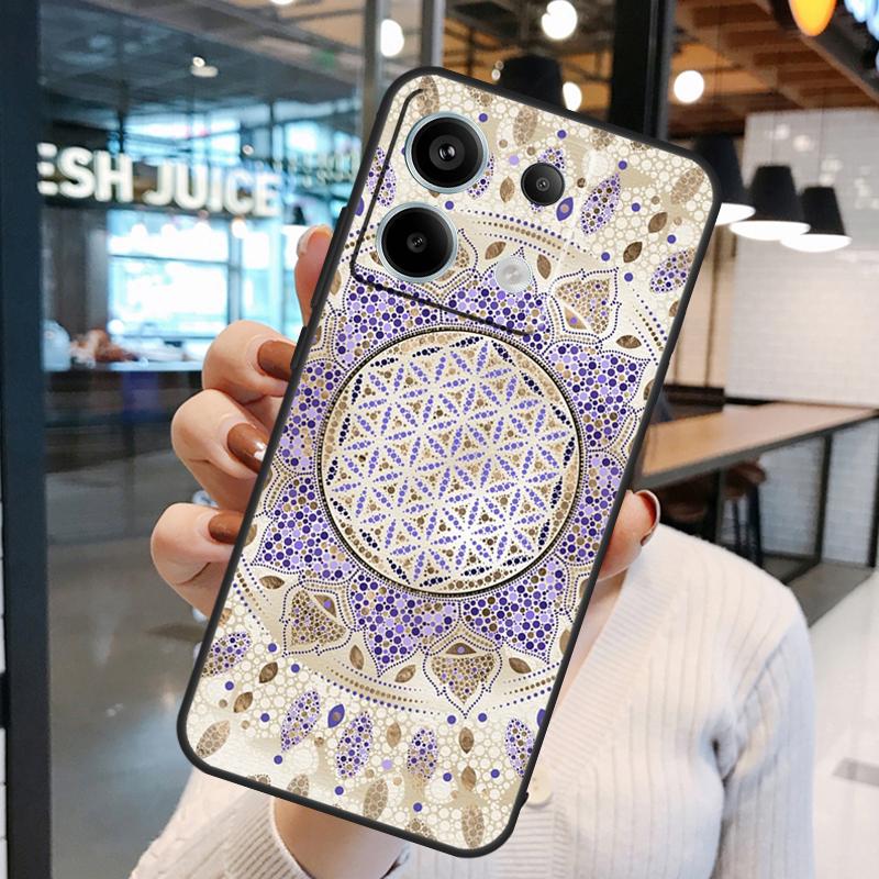 Flower Of Life In Lotus Pastel Case For Xiaomi Redmi Note 14 Pro 10 11 12 13 15 Pro Plus Redmi 15C 14C 10C 12C 13C 15 Cover