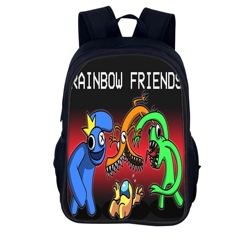 Rainbow Friends Kids Backpack With Polyester Material And Spacious Design For School And Daily Use