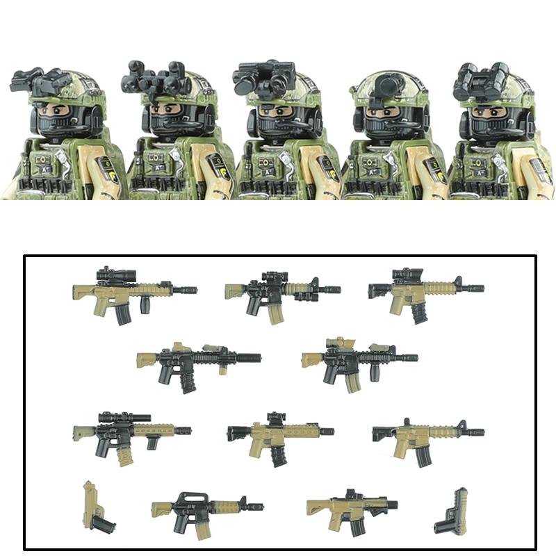 City Army Figures Building Blocks Russia Army Soldiers Weapons Special Combat Uniform Shield Combat Vests Shields Brick Toys