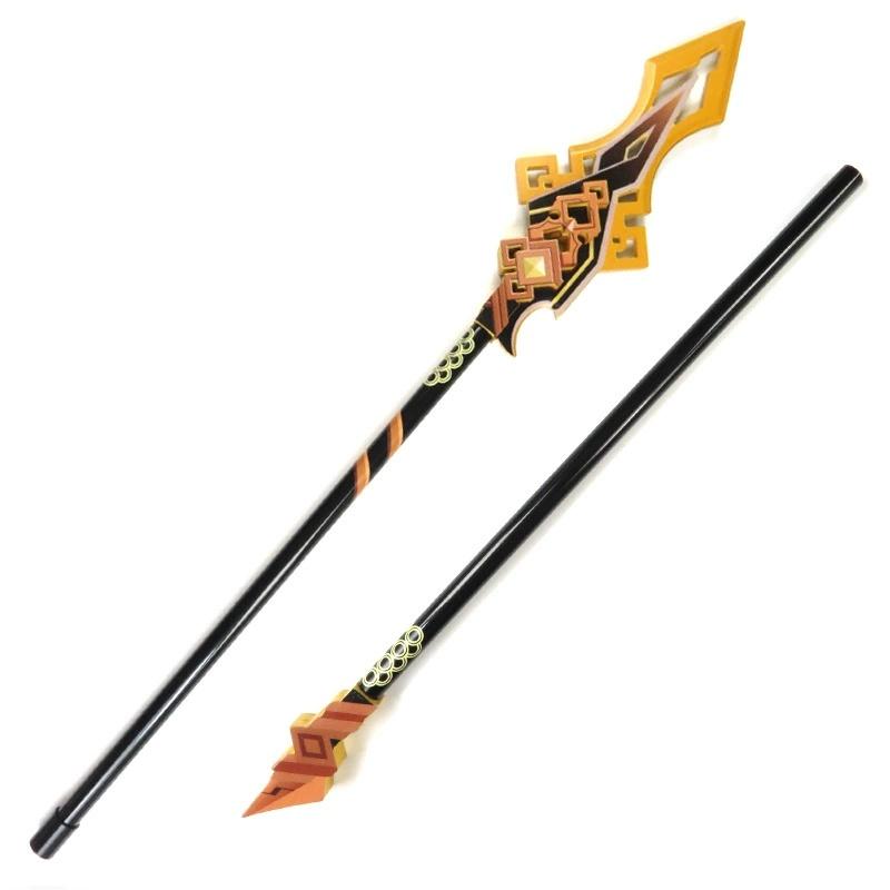 Large Zhongli Spear Katana Chinese Sword Anime Genshin Impact Cosplay Prop Ninja Real Size Japanese Katana Samurai Sabre Kid Toy