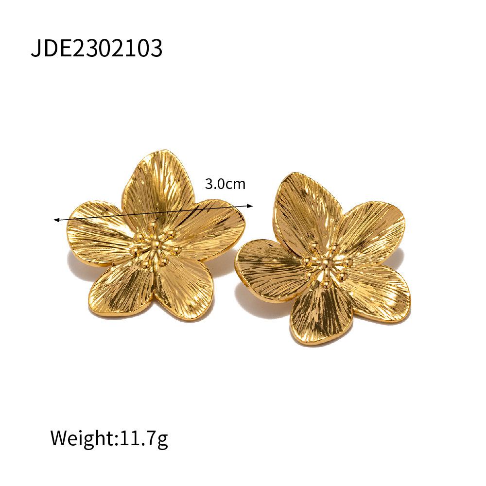 European and American golden flower jewelry set summer beach essential niche accessories new wholesale 18K