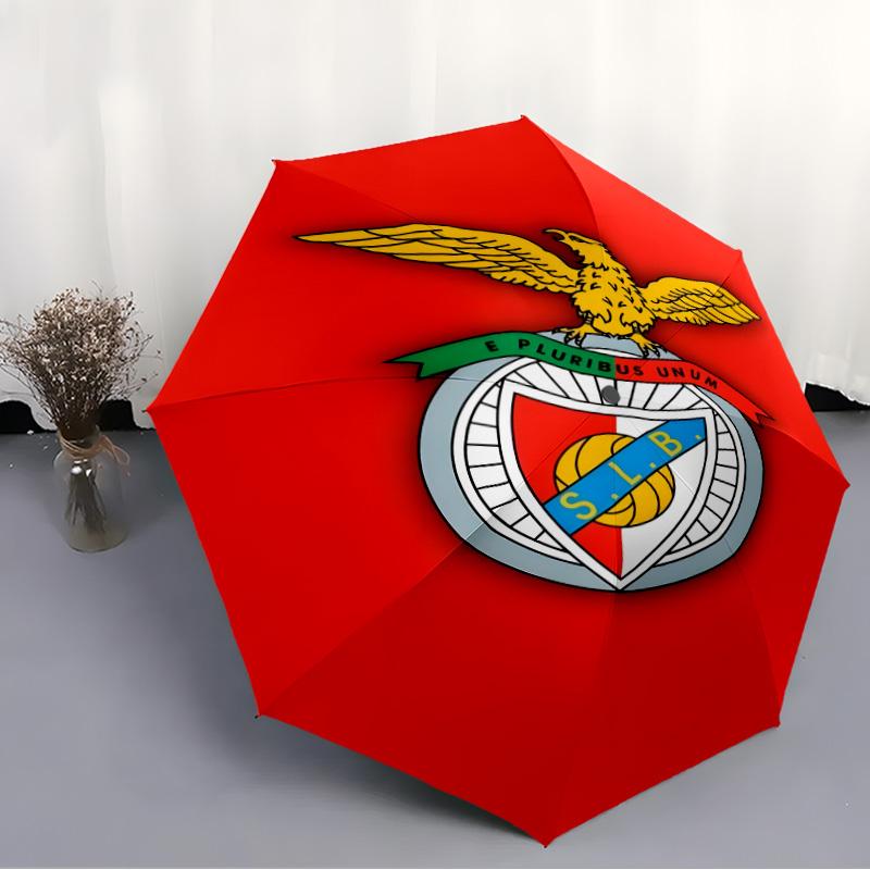 1pc B-Benfica Umbrella, Sun Protection, And UV Shielding. It Has Eight Sturdy Ribs for Outdoor Use And Perfect As a Holiday Gift