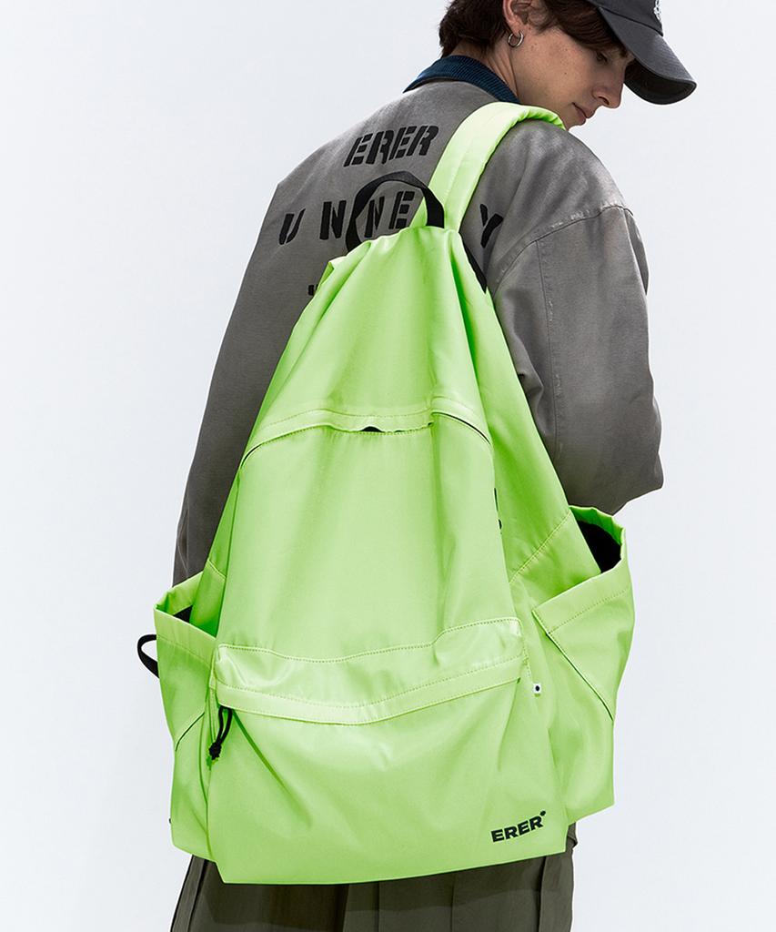 Erer Fabric Back Bag Neon Lime