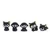 1/5Pcs Cartoon Kitten Desktop Room Decor Cute 3D Black Cats Figurine Miniature Micro Landscape Resin Ornaments Home Decoration