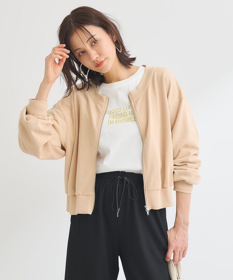 Fleece Cardigan for Orange [Green Parks] Vintage-style Zip-up Women, 06000240500,