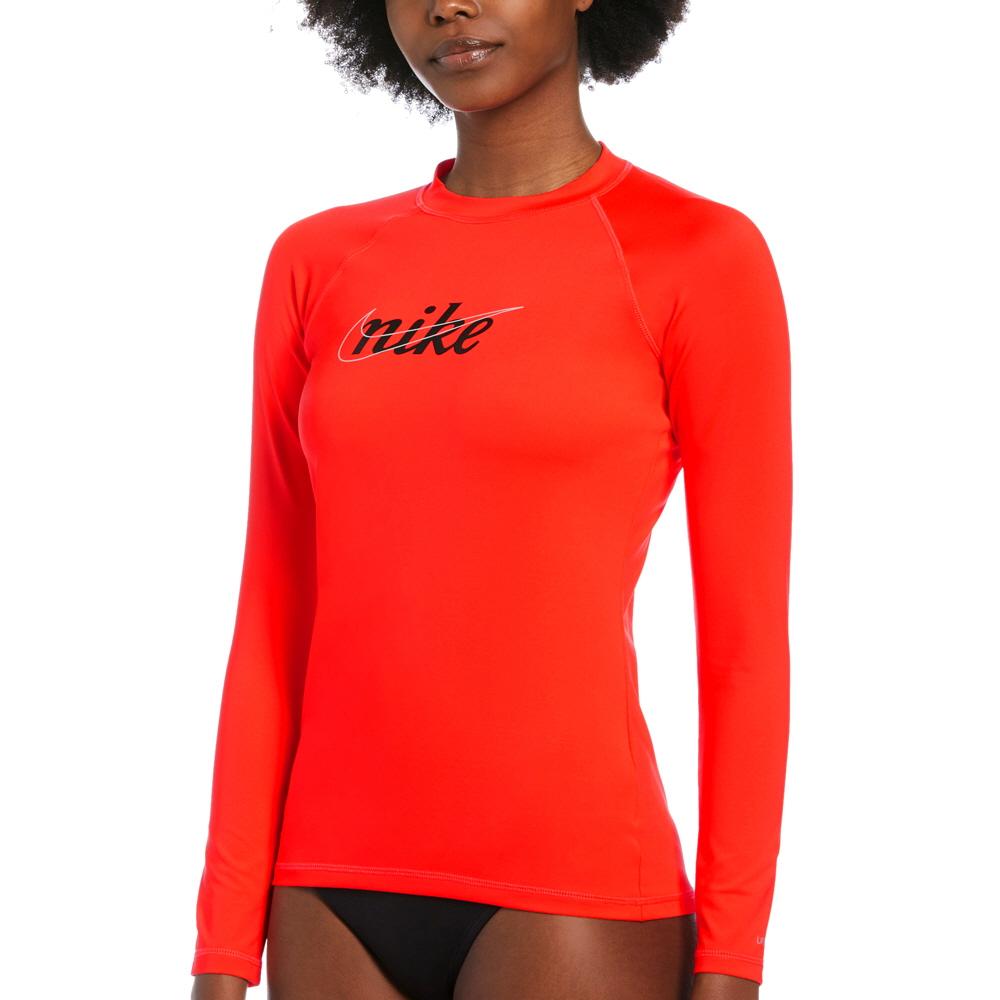 NIKE SWIM Women'S Rash Guard Essential Vintage Logo Long Sleeve Rash Guard Nessb430-631