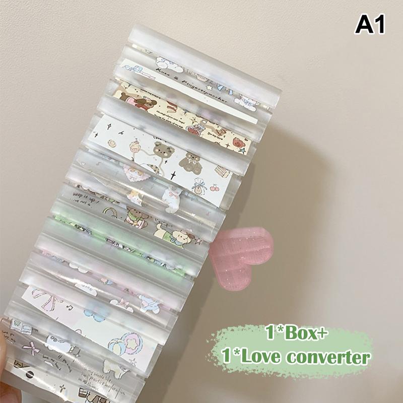 

Hot Sale Portable Cartoon Nail Transfer Paper Storage Box Display Stand Organizer Container Nail Salon Manicure Tool