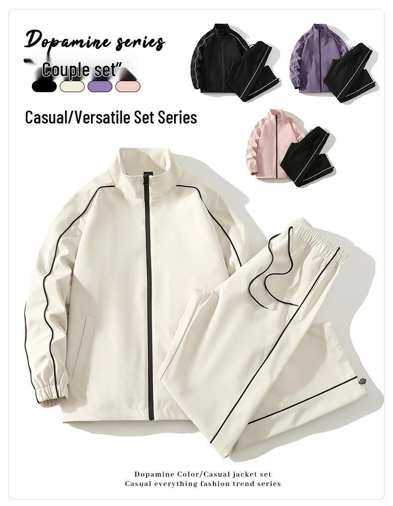 Ensemble de vestes coupe-vent pour couple: Vêtements d'extérieur décontractés à la mode pour hommes et femmes, automne/hiver