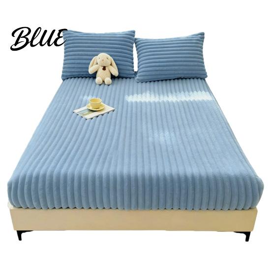 Coprimaterasso in Velluto Lenzuolo con Angoli per l'Inverno Caldo Fondo in Peluche Protettore Termico per Letto con Tasca Profonda Elastico su Tutto Morbido
