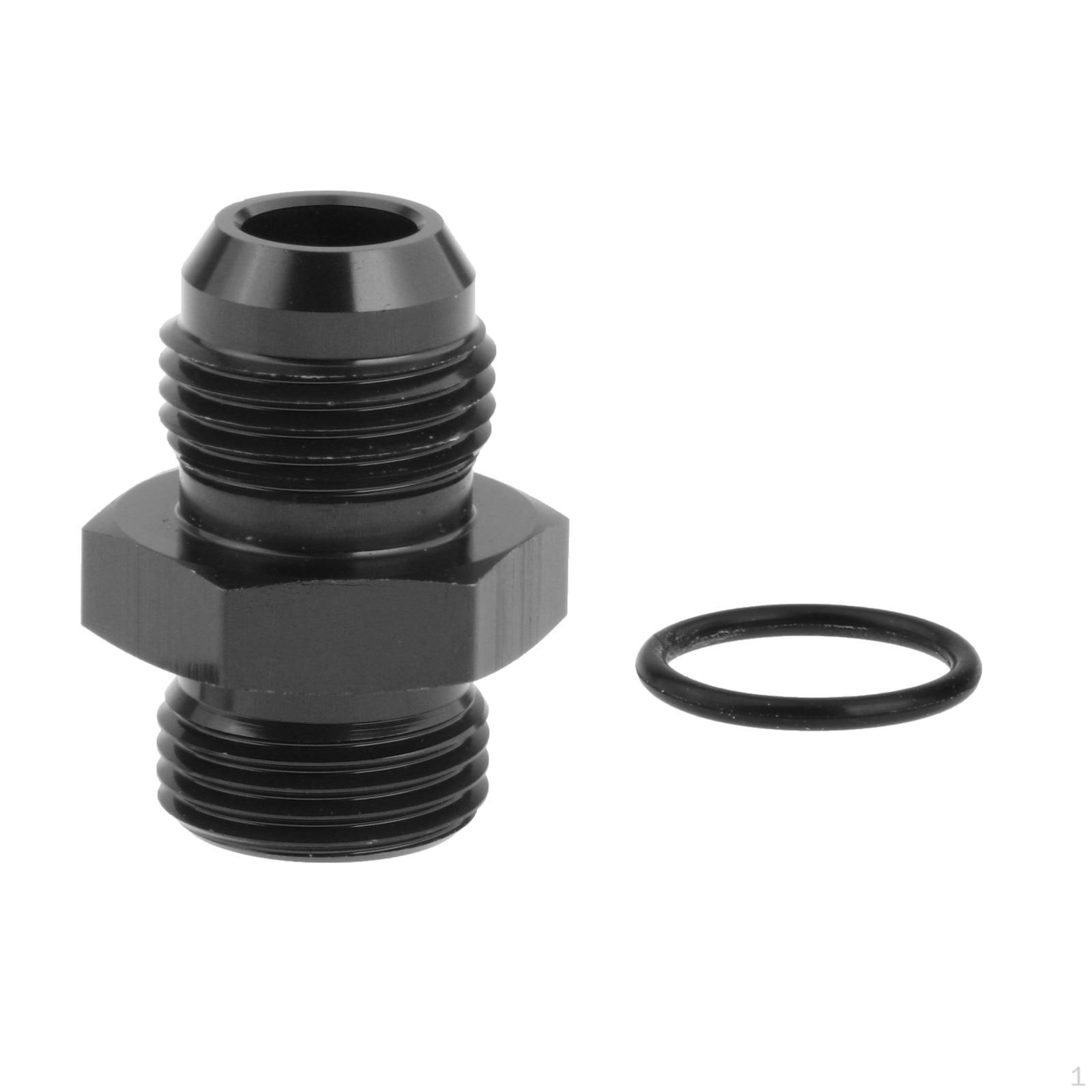 

8AN Male Flare to O Ring Boss Fuel Pump Adapter Set чорний
