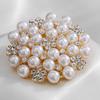 Luxury Pearl Elegant Women Brooches Pins Rhinestone Retro Wedding Party Accessories Crystal Exquisite Brooch Pin Gift