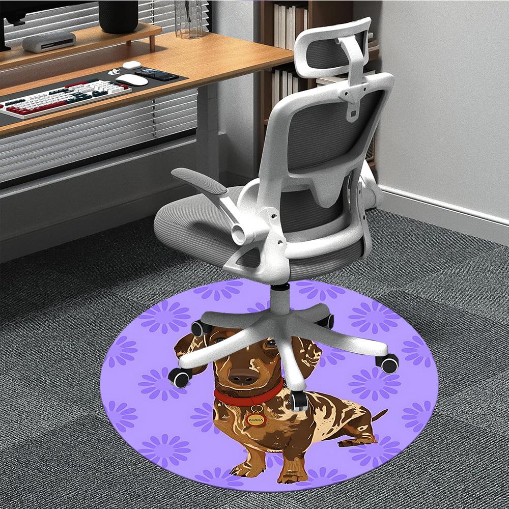 

1pc Dachshund Chair Carpet for Office, Soft Flannel Throw Mat, Perfect for Office, Holiday Party Decoration Choice yy260209073 80cm by 80cm