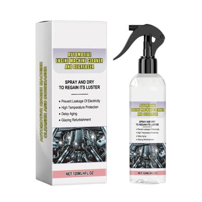 120ml Engine Cleaner 120ml Car Exterior Cleaning Agent Engine Bay Oil Stain Remover Degreaser Sprayer