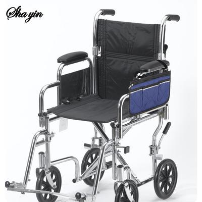 1PC Baby Stroller With A Bag That Has A Side Storage Pocket For The Wheelchair And A Reflective Storage Pouch On The Back.