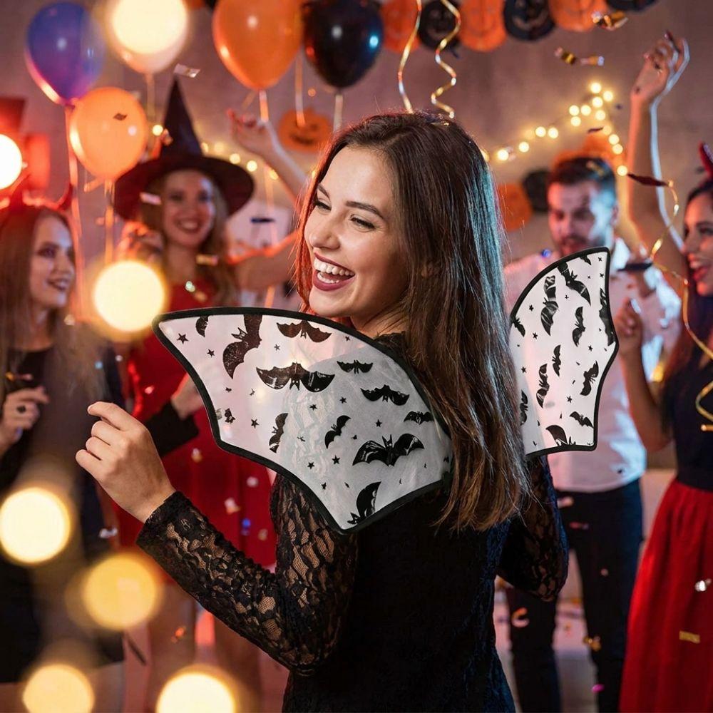 Gotický Tmavý Styl Halloweenská Netopýří Křídla Skládací Dětská Elfí Křídla Tyl Čertovská Křídla Halloweenská Párty
