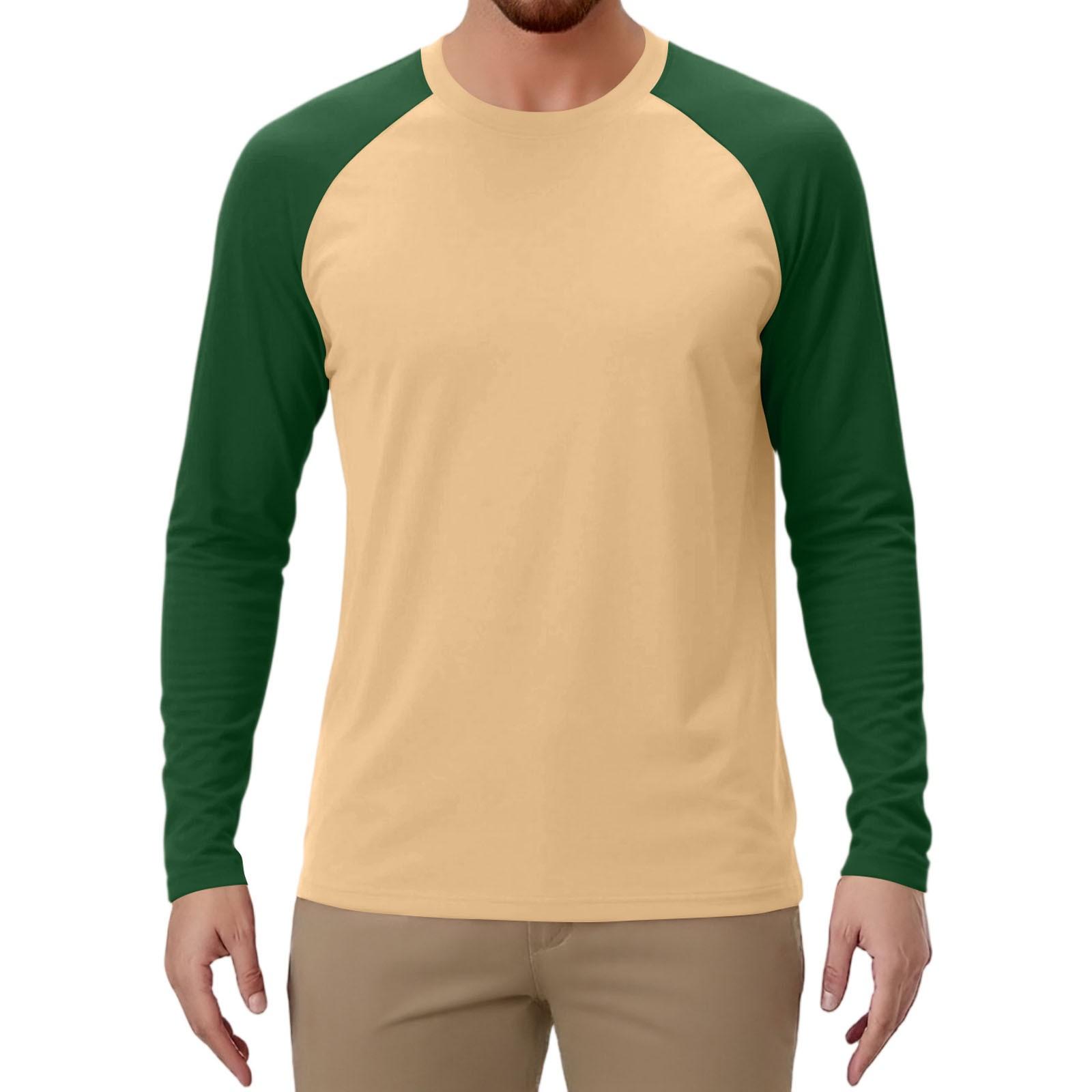 

Чоловічий спортивний топ з довгим рукавом реглан контрастного кольору XXL зелений