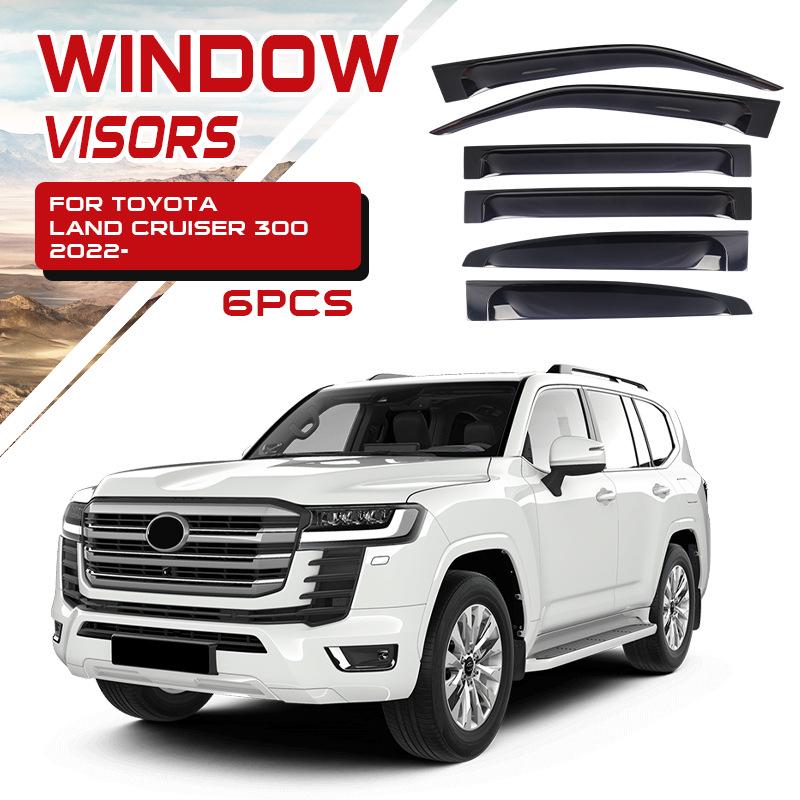 Дефлекторы боковых окон Toyota Prado Land Cruiser LC300/LC200/LC250: Накладки на брови и солнцезащитные козырьки для автомобильных окон
