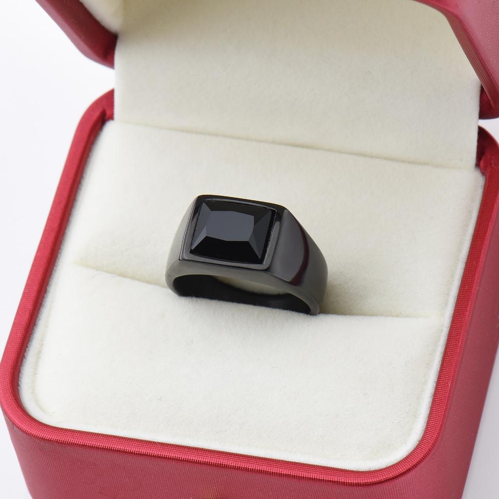 R3363 1 Stück Herren/Damen Zirkon Stil Hochzeit Titanstahlring, Herren 316L Edelstahl leicht und kompakt Ringe