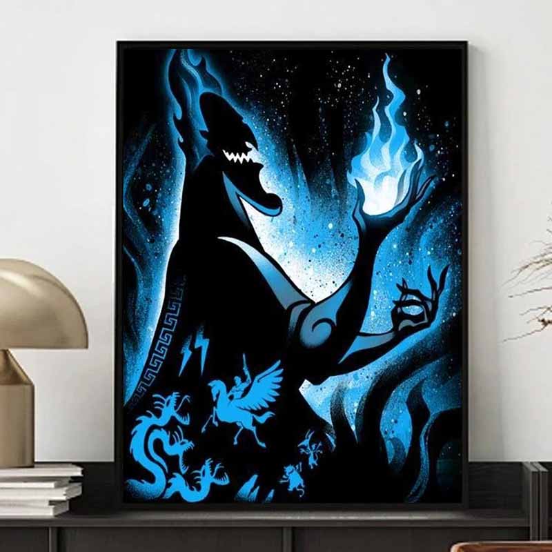 Disney Diamond Painting Hercules Hades Theme Art Illustration Cross Stitch Hanging Printed Puzzle Mosaic Embroidery Home Decor 5D DIY Art New