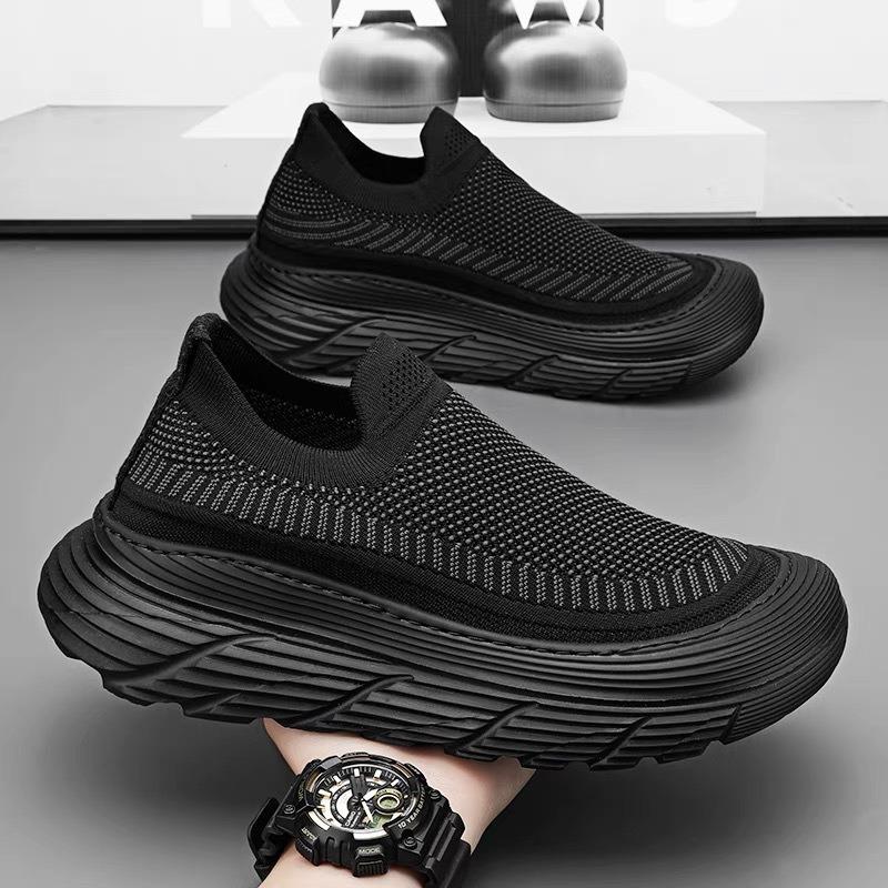 

Men s shoes summer breathable mesh shoes men s trend versatile thick-soled fly-woven sports shoes casual dad shoes 39