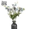2 Pcs Simulated Flowers Bunch Artificial Daisies with Flexible Stem Weatherproof Fake Flowers for Vase Garden Home Decor Spring Summer Decoration
