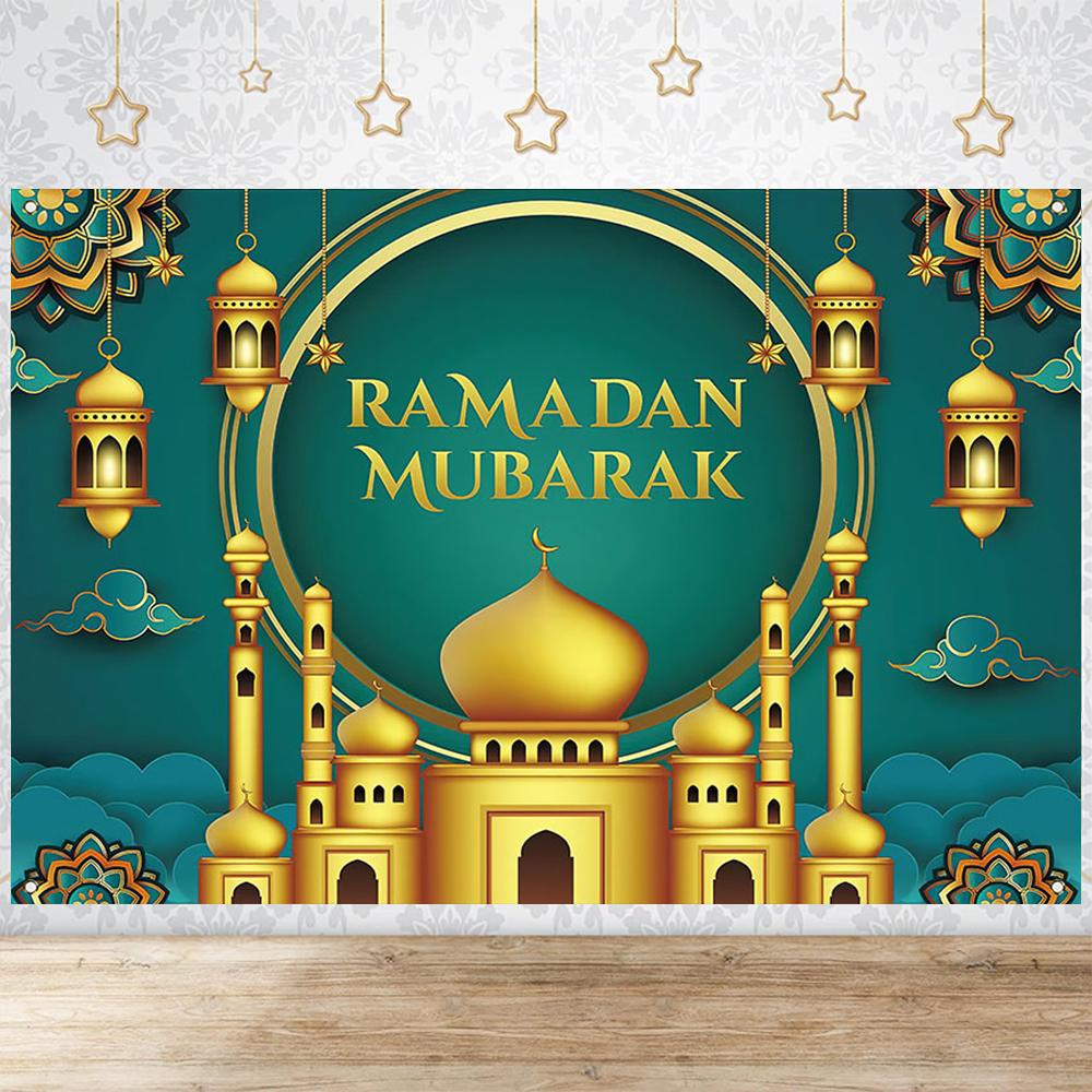 Eid Party Thema Traditioneller Hintergrund Ramadan Mubarak Dekorationen für Zuhause Islamisch Muslimisch Kareem Eid Al Adha Requisite Geschenk Poster