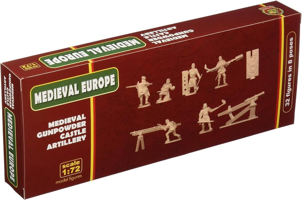 Ultimatio Scale Medieval European Artillery Plastic Model Kit 24 RU72009 1/72 (8 Poses, Figures)
