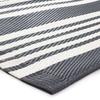 Outdoor Living Room Rug with Gray Stripes 120x180